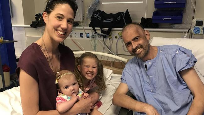 Michael Bell with his wife Penelope, baby Jasmine and daughter Mikayla.