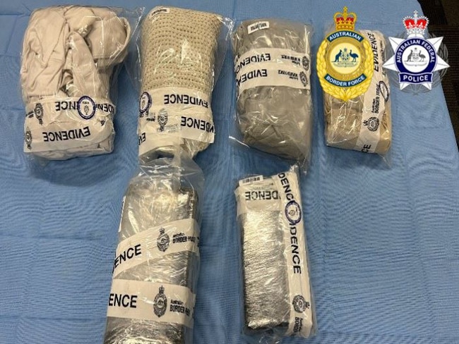 Blocks of cocaine Australian Border Force seized from four alleged international drug couriers, including Deyonna Bonner, upon their arrival at Melbourne Airport.