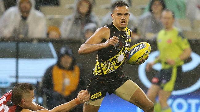 Stack in action last year against the Bombers during Dreamtime at the ‘G. Picture: Michael Klein.