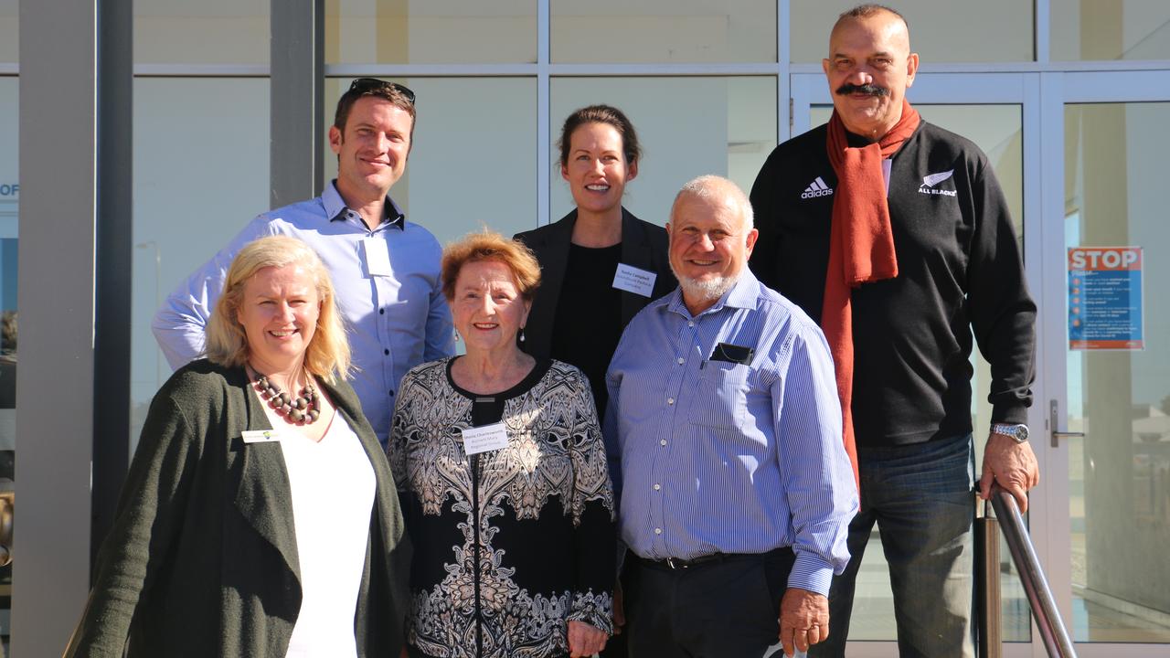Members of the new Consortium group Nick Maclean - BMRG, Nadia Campbell - Goondicum Pastoral, Kerry Blackman - Gidarjil, Prof Emma Jackson - CQU, Sheila Charlesworth - BMRG and Tony Ricciardi - BMRG. Photo: Contributed