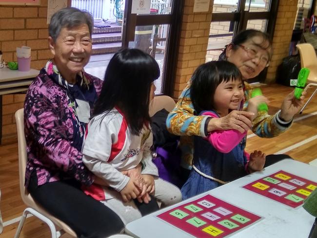 Participants of the intergenerational care trial program at the Chinese Australian Services Society in 2018.