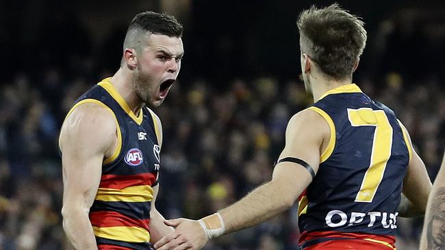 Adelaide can’t let Brad Crouch go for pick 23, and should force St Kilda to trade. Picture: Sarah Reed