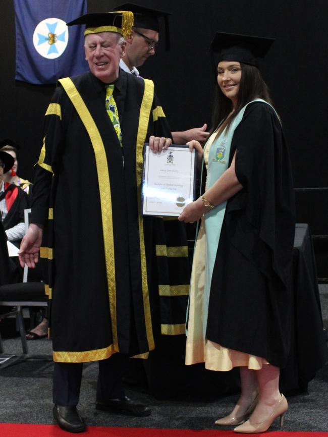 Cassey Bailey graduated with a Bachelor of Applied Sociology with Distinction at the CQUniversity graduation ceremony in Bundaberg on December 14, 2023.