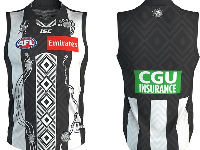 Collingwood 2020 Sir Doug Nicholls Indigenous Round jumper.