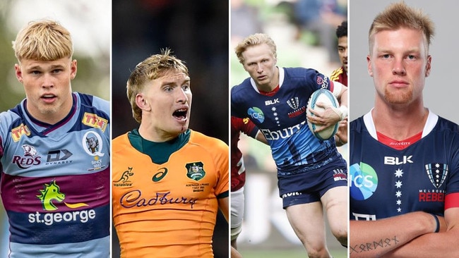 Louis Werchon (QAS), Tate McDermott (Wallabies), Carter and Mason Gordon (Melbourne Rebels) were all junior Sunshine Coast rugby union products.