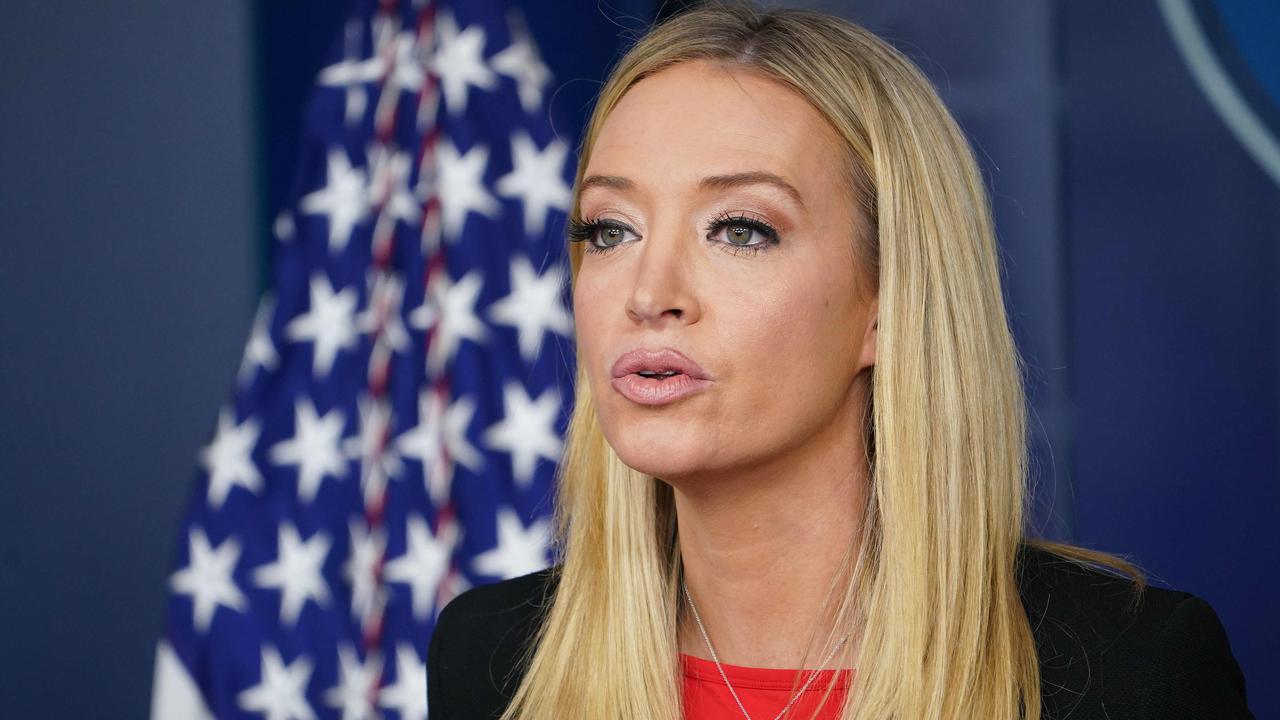 Donald Trump’s press secretary Kayleigh McEnany leaves the White House