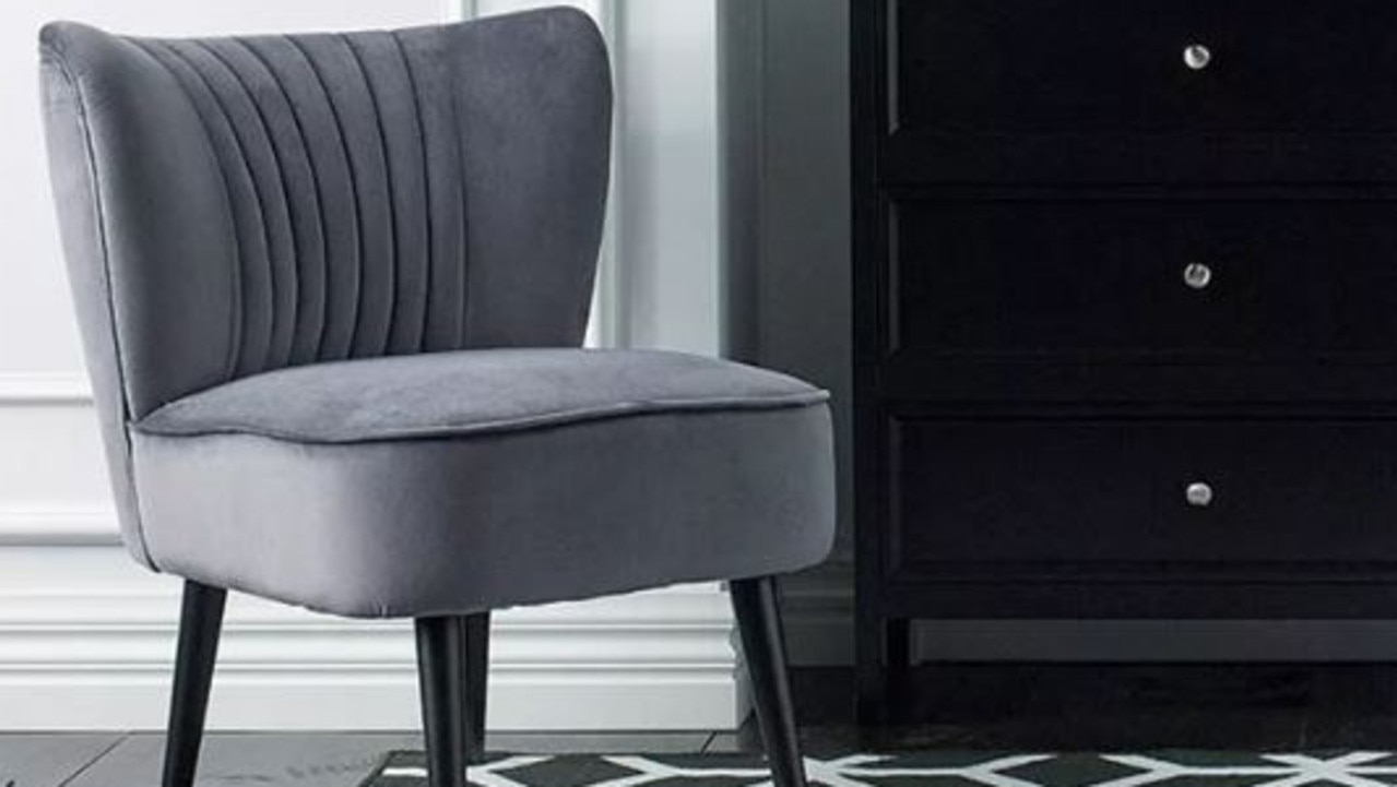 Aldi grey on sale velvet chair