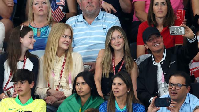 Nicole Kidman, Keith Urban and their daughters Faith and Sunday Rose at the gymnastics. Picture: Getty Images