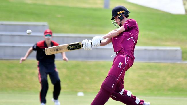 Ipswich batsman Callum Pamenter GPS First XI cricket between Terrace and Ipswich Grammar School Saturday February 1, 2025. Picture, John Gass