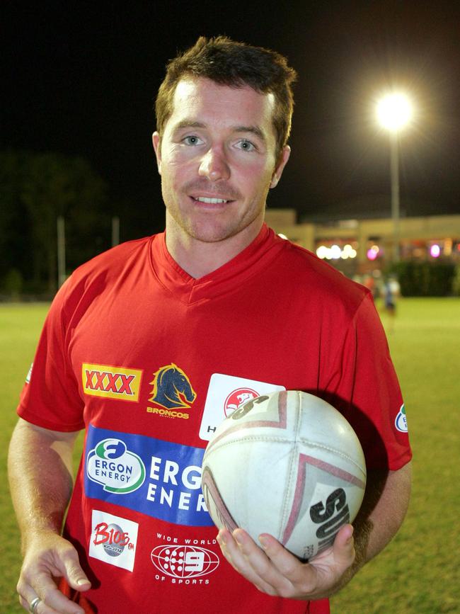 24 May 2004. Former footballer Paul Green at Red Hill for Broncos training. PicBruce/Long