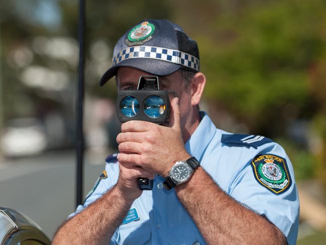 NSW police speed gun, radar.Snr. Const  Mark Whittaker. 07 October 2016