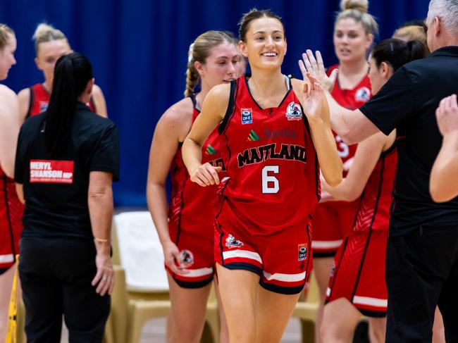 Mila Wawszkowicz of the Maitland Mustangs, NBL1 East. Picture: Greg Francis/@DiscoveryOne_Photography