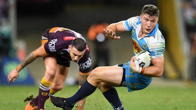 Former Bronco Jai Arrow says Wayne Bennett is a great mentor, but has backed Garth Brennan to remain at the Titans. Picture: AAP Image/Darren England