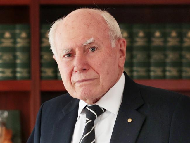 Former Prime Minister John Howard in his office, Sydney. Jane Dempster/The Australian.