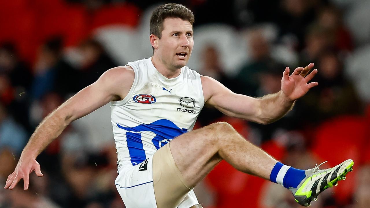 Liam Shiels has been useful for the Roos this year. Picture: Dylan Burns/AFL Photos