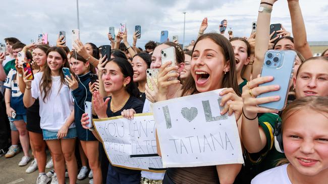 Fans waited for hours for a glimpse of their heroine. Picture: Justin Lloyd.