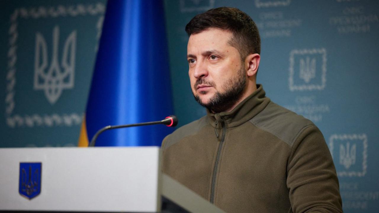 President Volodymyr Zelensky has branded the Russian soldiers ‘butchers'. Picture: Ukraine Presidency/AFP