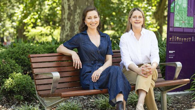 Motherland CEO Stephanie Trethewey (left) with marketing and events manager and Toowoomba local Jane McAlpine announce Toowoomba will host Motherland's second national conference next year, Tuesday, February 11, 2025. Picture: Kevin Farmer