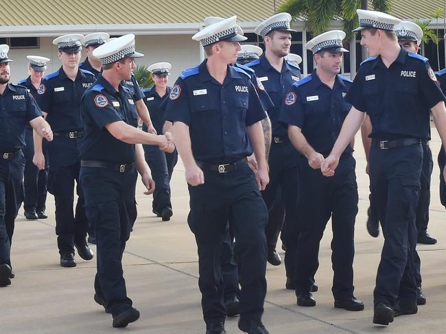 Territory police are welcoming 33 new recruits to the force at a graduation ceremony today. It coincides with Sergeant Craig Ryan's retirement.Sgt Ryan served in the police for 35 years. He worked with a number of dignitaries including the Royal Family and the pope.--