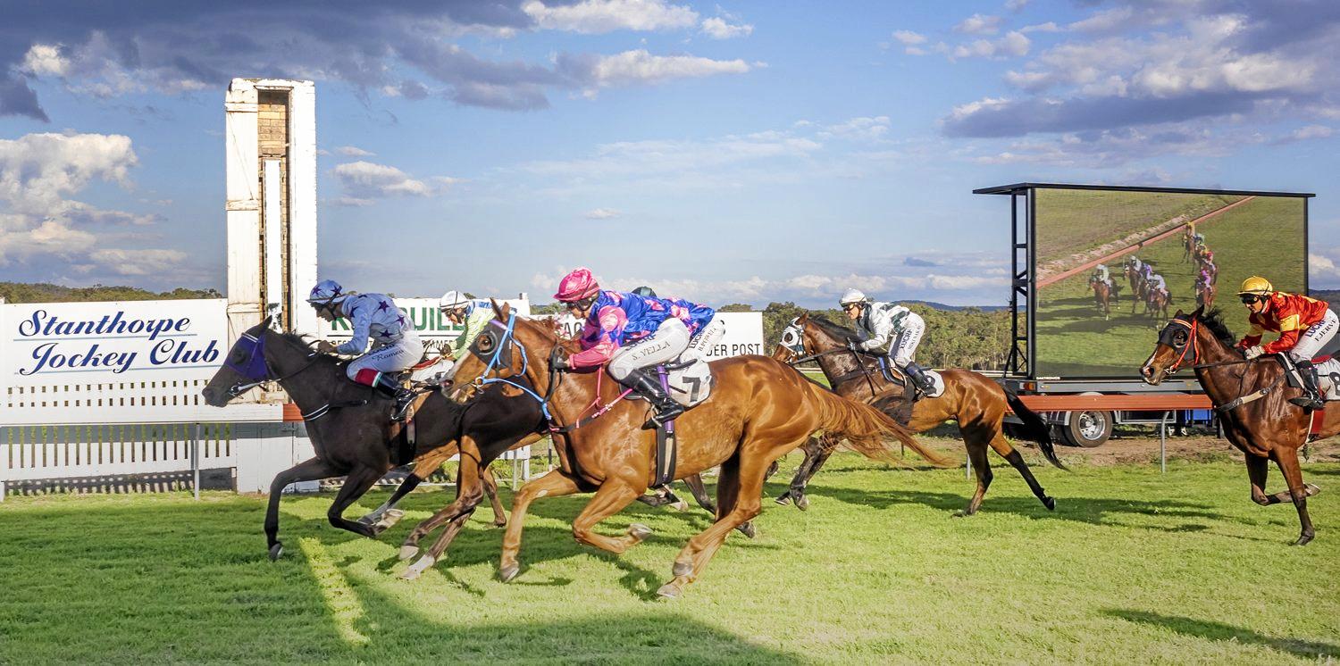 The fields were stacked for each of the five races on Stanthorpe Cup day on Saturday. Picture: Glenda Riley