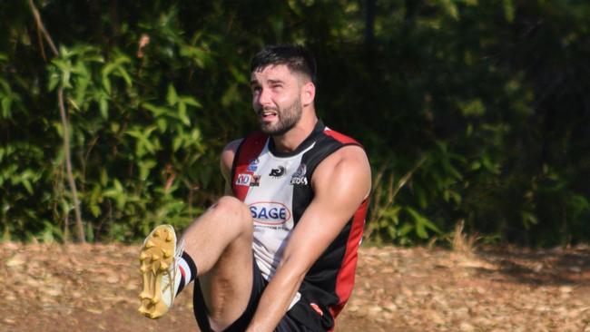 Former AFL player Jarrod Brander playing for Southern Districts in the 2023-24 NTFL season. Picture: Alison McGowan / AFLNT Media