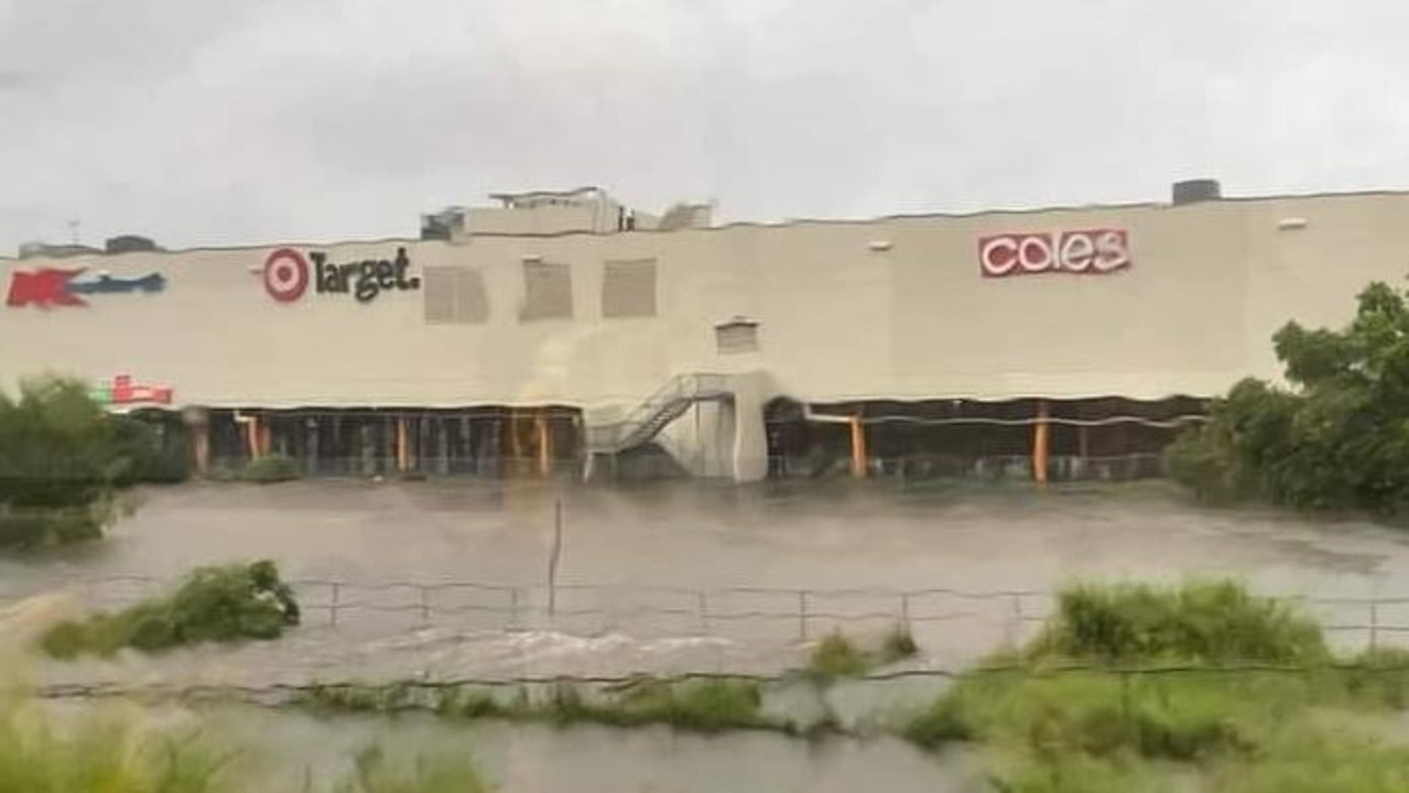 Flooding at Morayfeild Shopping Centre. Picture: Anne Cole