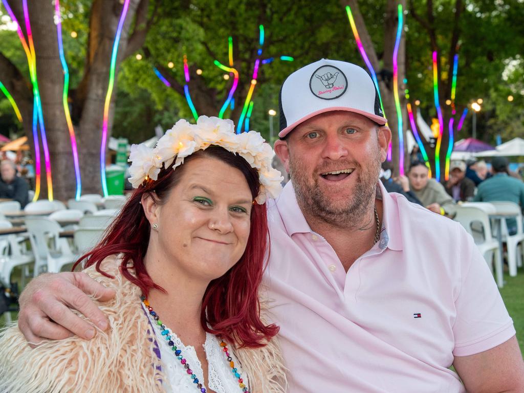 (From left) Natasha Le Faucheur and Matt Yuide. Toowoomba Carnival of Flowers Festival of Food and Wine. Friday, September 13, 2024. Picture: Nev Madsen