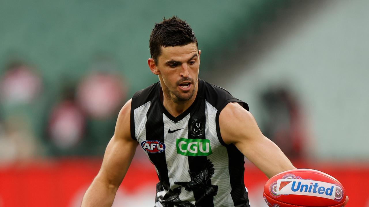 Scott Pendlebury is set to be moved into defence. Picture: AFL Photos/Getty Images