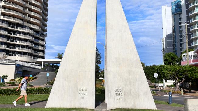 The NSW/QLD border is right behind Komune Beachclub and Resort. Photo. Adam Head