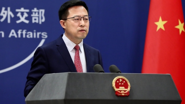 Chinese Foreign Ministry spokesman Zhao Lijian attends a news conference on December 20, 2021 in Beijing, China. Picture: Getty Images