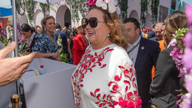 Gina Rinehart at the Lexus Melbourne Cup 2019 at Flemington racecourse. Picture: Jason Edwards