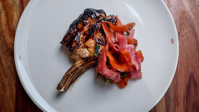 The pork chop. Picture: Nicole Cleary