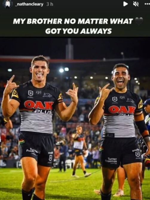 Nathan Cleary showed his support for Tyrone May on Instagram