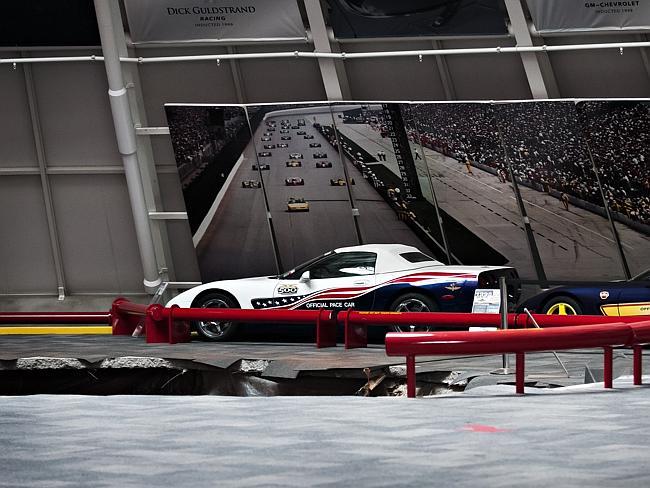 A sinkhole opened up in the dome showroom.