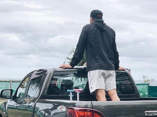 An instagram post from Alex Glenn about his stolen Mazda ute. Picture: Instagram