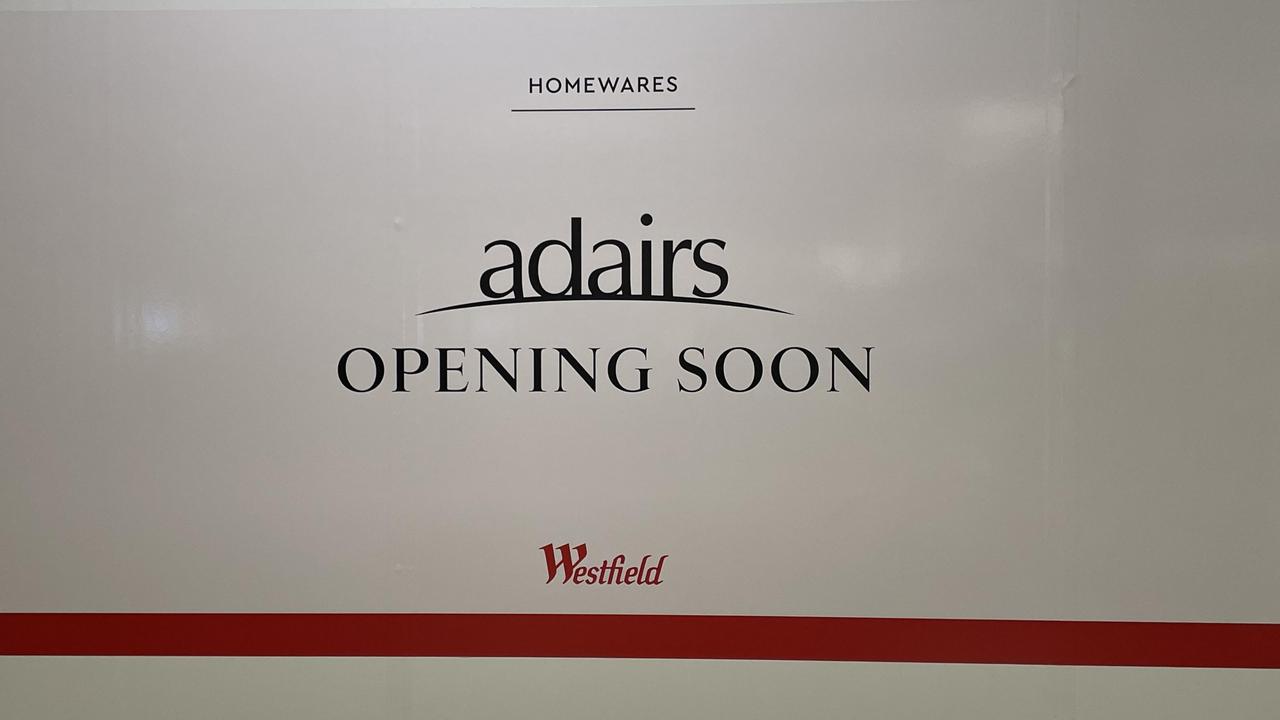 Adairs will soon open on the second level of Westfield.