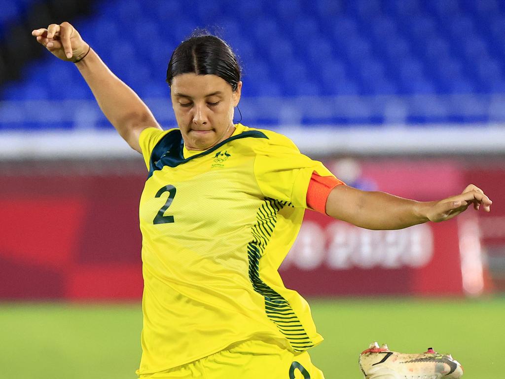 Sam Kerr has been the face of the Matildas Olympic journey. Picture: Adam Head