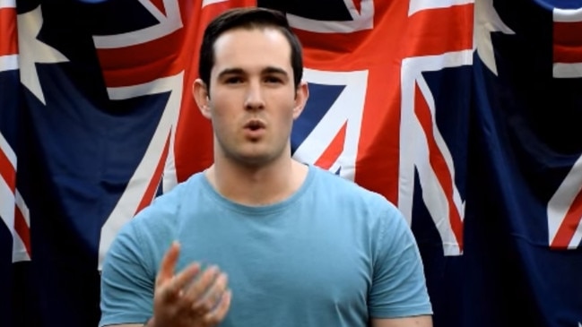 Thomas Sewell of the United Patriots Front. Picture: YouTube