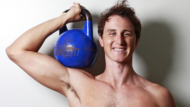 WEEKEND TELEGRAPHS SPECIAL. MAY 13, 2023. PLEASE CONTACT WEEKEND PIC EDITOR JEFF DARMANIN BEFORE PUBLISHING.Pictured at Sydney Olympic Park Aquatic Centre Gym is Swimmer Cam McEvoy. Picture: Tim Hunter.