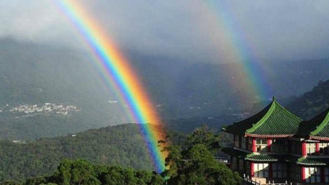 Record-breaking long rainbow in Taiwan. Picture: YouTube
