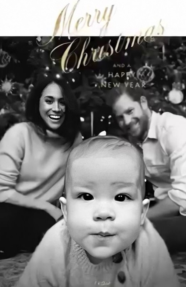 Archie celebrated his first Christmas with mum and dad in Canada. Picture: Twitter