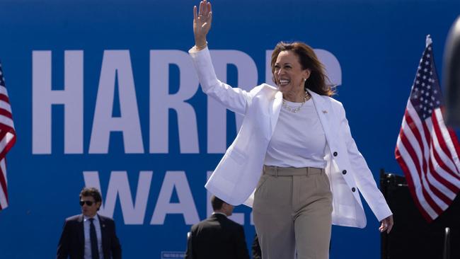 In Eau Claire, Wisconsin, Vice President Kamala Harris appeared with running mate Tim Walz. Picture: Scott Olson