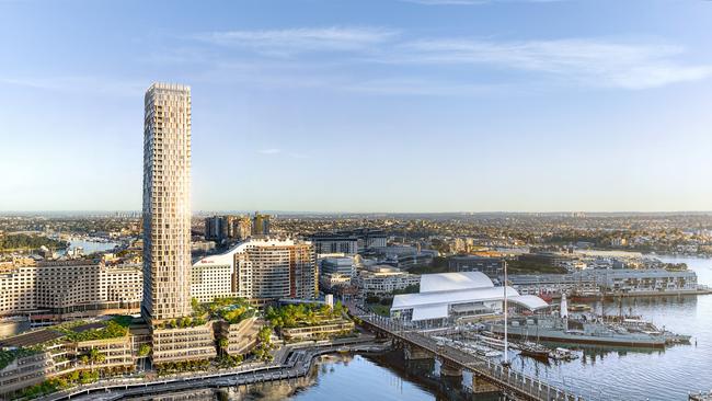 An artist’s impression of Mirvac’s Harbourside Residences on Sydney’s Darling Harbour.