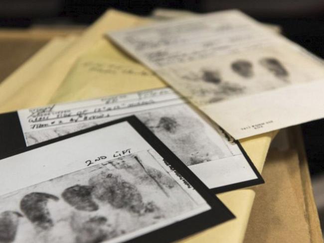 Fingerprints lifted from one of the crime scenes. Picture: FBI