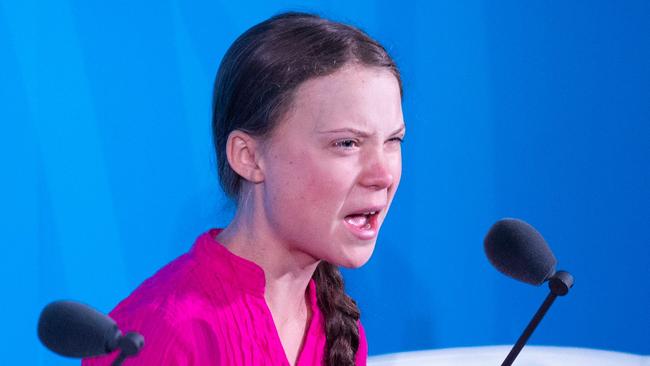 Youth climate activist Greta Thunberg speaks during the UN Climate Action Summit. Photo: Johannes Eisele/AFP