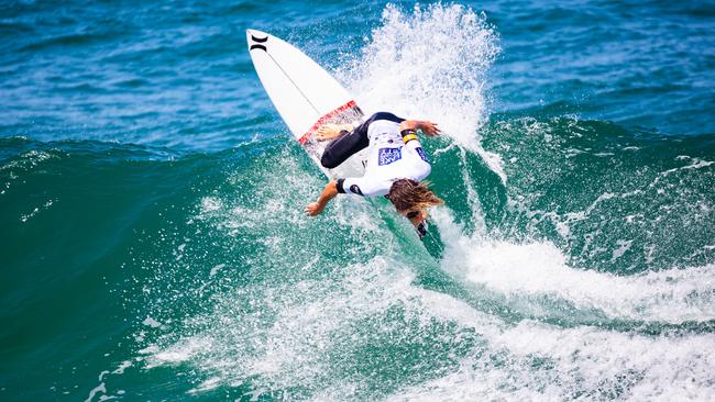 Saxon Reber claimed a last-minute victory. Photo: WSL/Paul Danovaro