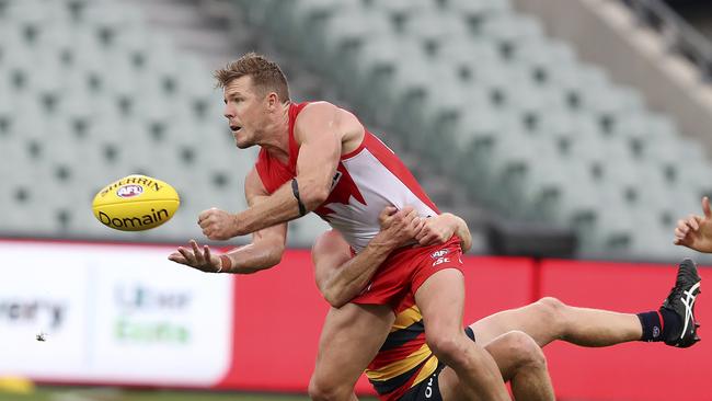 The Sydney Swans will play just one match away in the first month of football. Picture: Sarah Reed