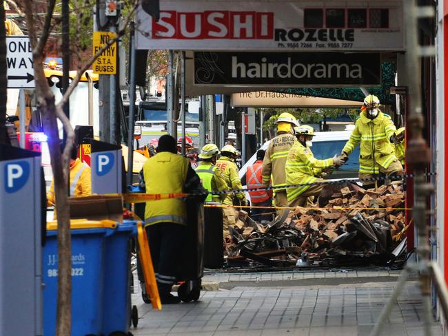 Rescue teams cleared the rubble brick-by-brick as the searched for survivors.