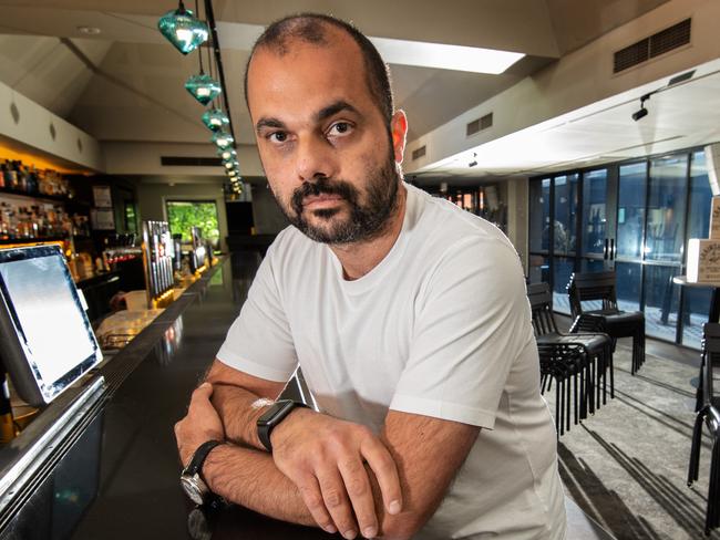 Rabih Yanni at The Botanical Hotel. New data shows Victorian hospitality businesses hit by revenue dropping more than 30 percent in Sept compared with pre-covid. Picture: Tony Gough