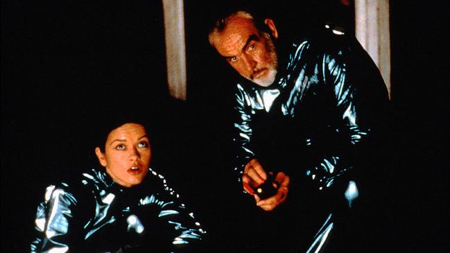 Entrapment stars Sean Connery and Catherine Zeta-Jones.